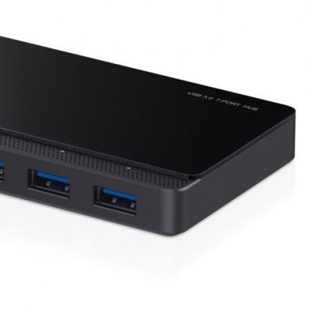 TP-Link UH720 Hub USB de 9 puertos con 2 puertos de carga rápida, Negro